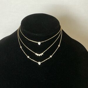 Nordstrom Rack CZ Triple Layer Necklace